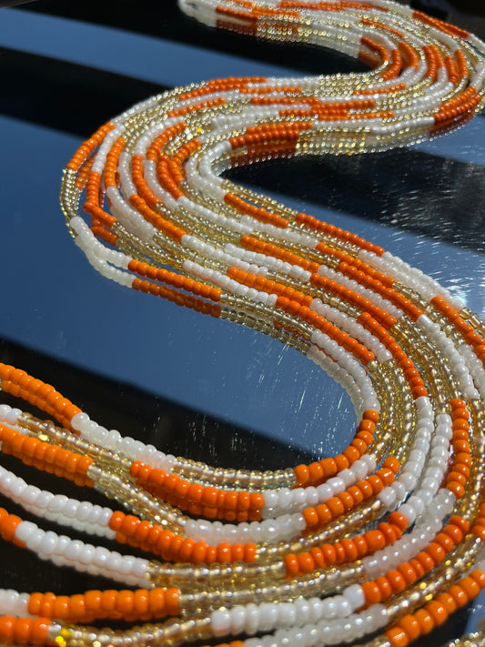 Pastel Orange Waist Beads