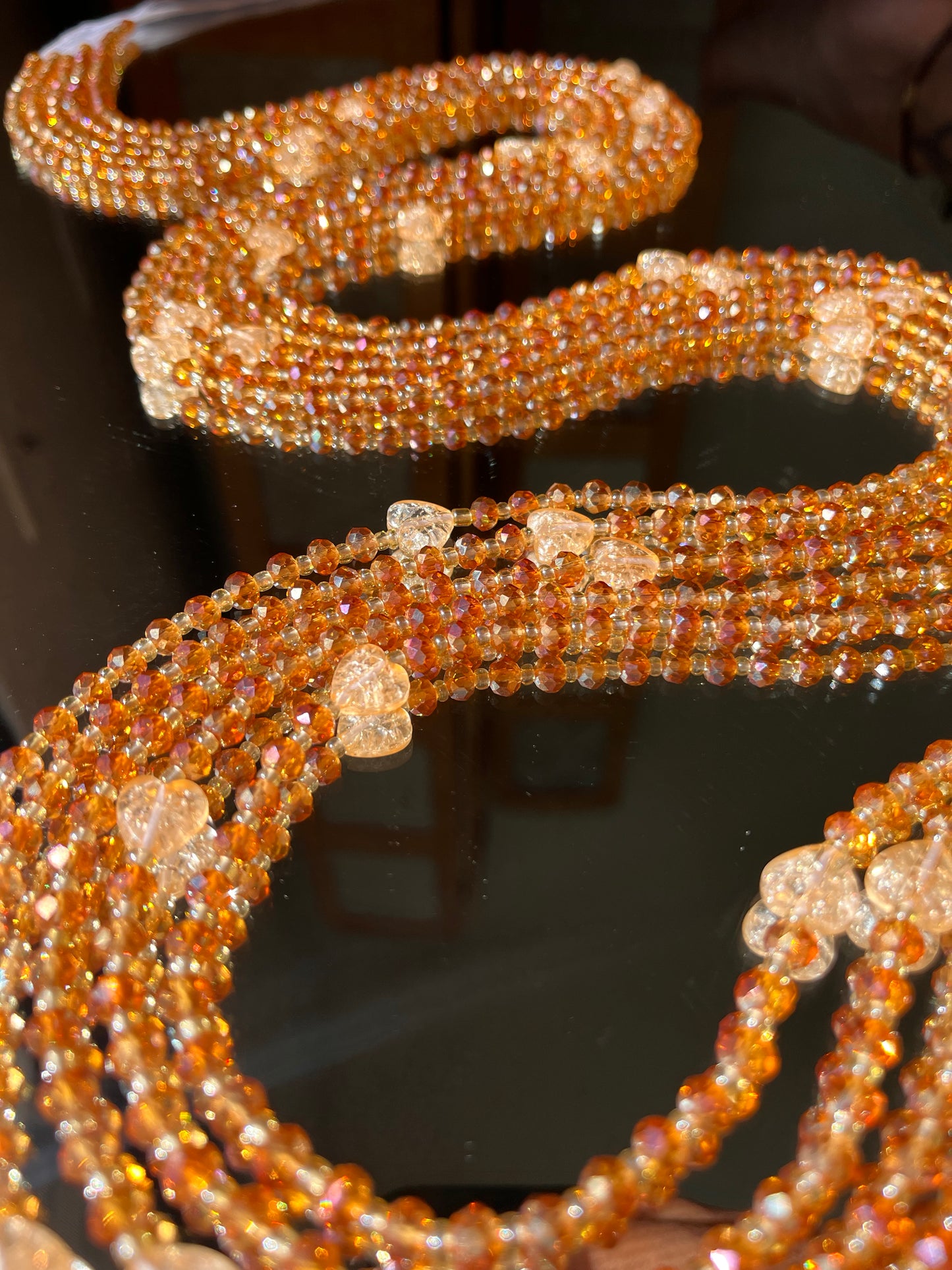 Gold Hearted Waist Beads