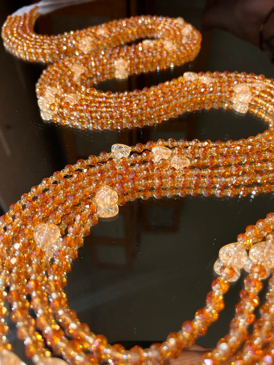 Gold Hearted Waist Beads