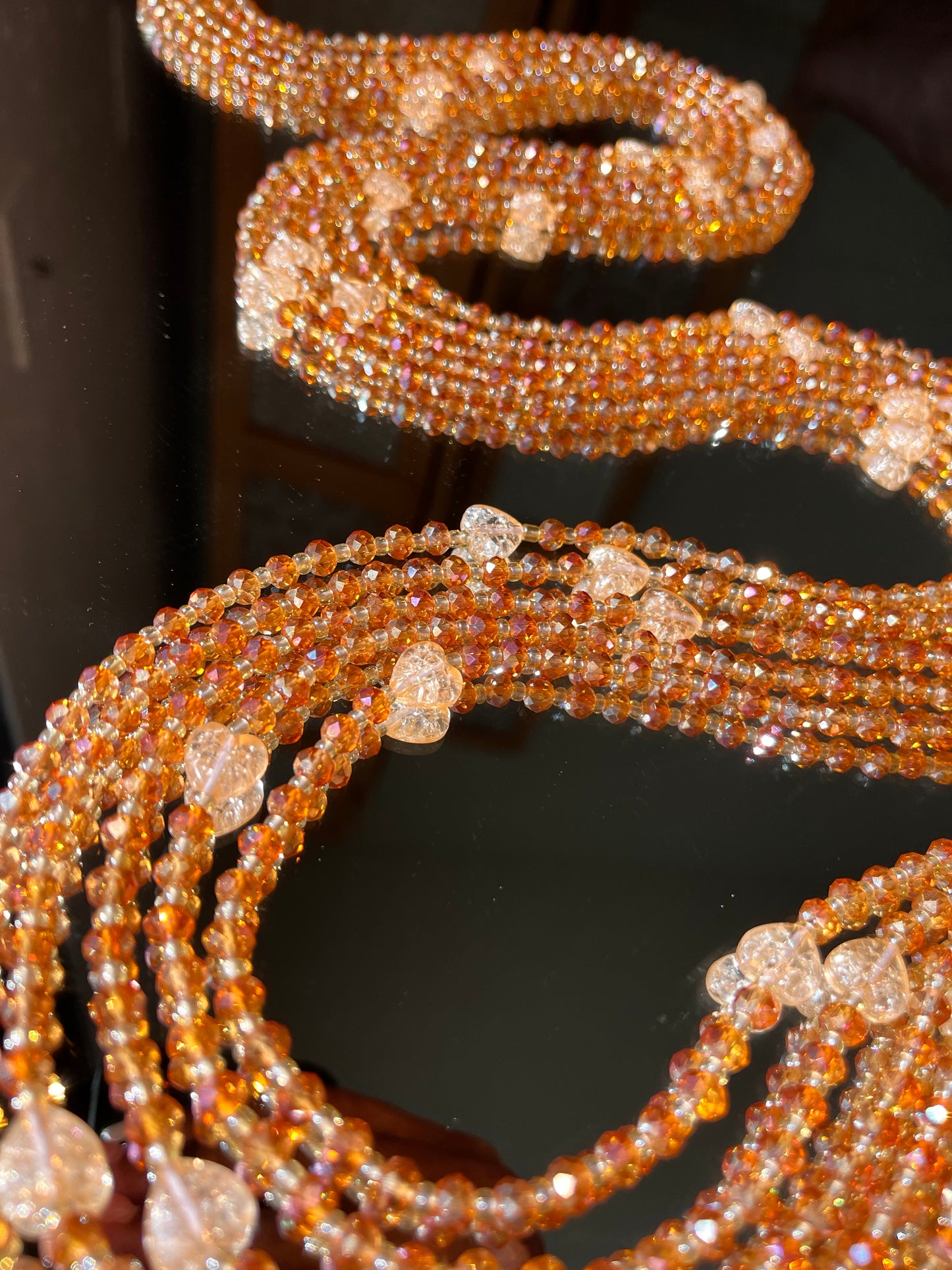 Gold Hearted Waist Beads