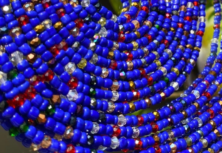 ELECTRIC BLUE WAIST BEADS