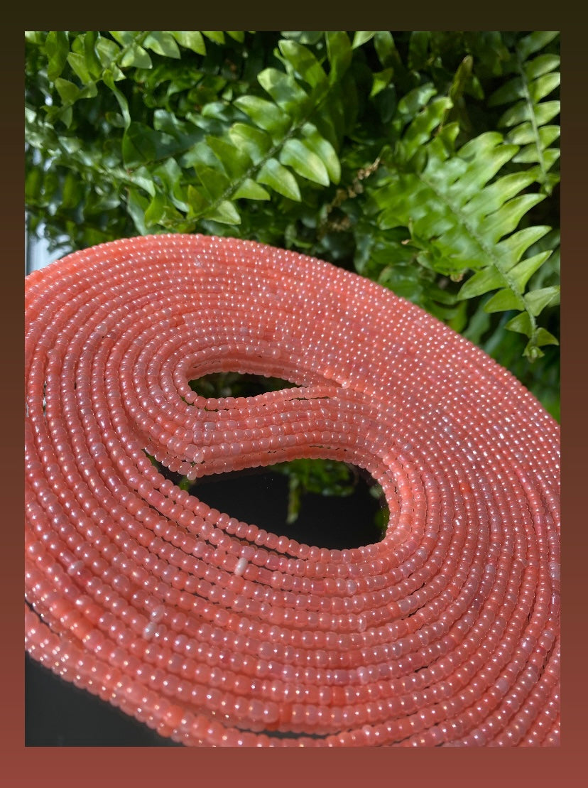 PEACHY PINK WAIST BEADS